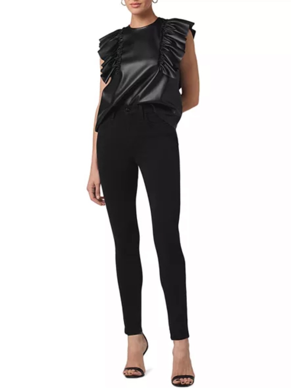 Joe's Jean The Charlie High Rise Ankle Skinny Jeans in Black